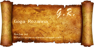 Goga Rozanna névjegykártya